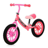 Lorelli - Bicicleta de echilibru, Fortuna Air, 2-5 Ani, 12 inch, anvelope cu camera, jante cu leduri, Light &amp; Dark Pink