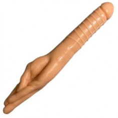 Dildo Fisting Dublu, PVC, Natural, 38 cm, Mokko Toys