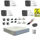 Kit sistem complet 4 camere supraveghere Hikvision 1080P 40 m IR lentila 2.8mm hard 1tb SafetyGuard Surveillance