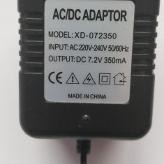 Adaptor input 220 V, output 7.2 V