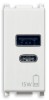 Priza USB A+C 1M 2.4A 5V Vimar Plana alb 14292.AC.15