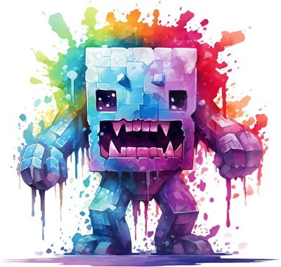 Sticker decorativ, Minecraft, Mov, 1376STK-8 foto