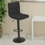 VidaXL Scaun de bar, negru, material textil