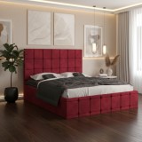 Pat Tapitat Titan Visiniu Catifea Premium Trimite mesaj