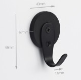 Magnet neodim D43 negru, carlig simplu