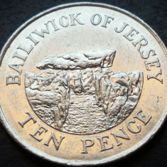 Moneda exotica 10 PENCE - JERSEY, anul 2007 * cod 4889
