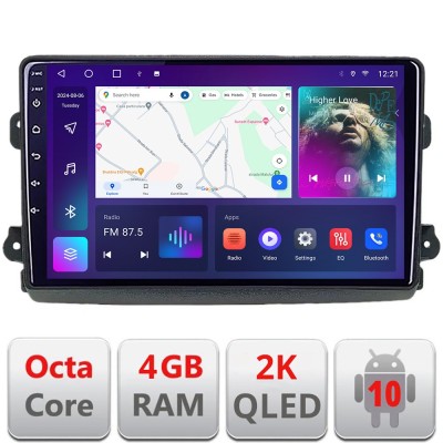 Navigatie Fiat Ducato 2021- QLED 2K Octa core 4+32 DSP 360 Optic FHD internet gps radio carplay android auto KIT-ducato2024+EDT-E409-2K CarStore Techn foto