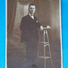 Carte postala veche anii 1920, foto studio High Life - Calea Victoriei Bucuresti