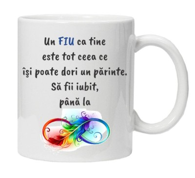 Cana alba personalizata &amp;quot;UN FIU ...&amp;quot;, INOVATIX&amp;reg;. 330ml foto