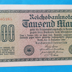 GERMANIA 1000 Mark 1922 - Bancnota veche SUPERBA -