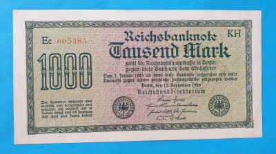 GERMANIA 1000 Mark 1922 - Bancnota veche SUPERBA - foto