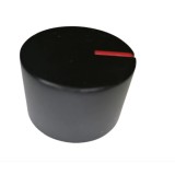 Buton metalic pentru plita incorporabila , gaura 6 mm , negru / 7