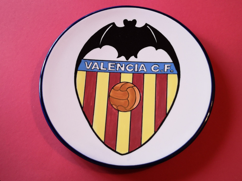 Suvenir suporter fotbal-farfurie ceramica(dimensiuni mari)-FC VALENCIA  (Spania) | Okazii.ro