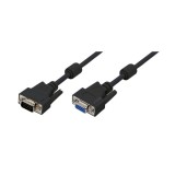 CABLU video LOGILINK, VGA (T) la VGA (M), 1.8m, conectori nichelati, rezolutie maxima Full HD (2048 x 1536) la 60 Hz, plastic, 2 x ferita, dublu ecran