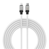 Cablu de date usb-c la lightning incarcare rapida, 20w, 2m baseus coolplay, white