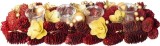 Ikebana Advent MagicHome Rosie Decor Natural cu Suporturi Aurii 50 cm