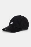 New Balance șapcă de baseball din bumbac culoarea negru, cu imprimeu, LAH51009BK