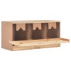 Cuibar Găini 3 Compartimente Lemn Masiv Pin 96x40x45cm Maro Natur
