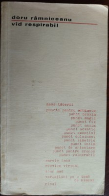 DORU RAMNICEANU (CORNELIUS GREISING): VID RESPIRABIL (VERSURI, ed princeps 1970) foto