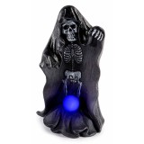 Cumpara ieftin Figurina Halloween Schelet Fantoma polirasina multicolora cu leduri II cm 9,5 x 8,5 x 17,5 H
