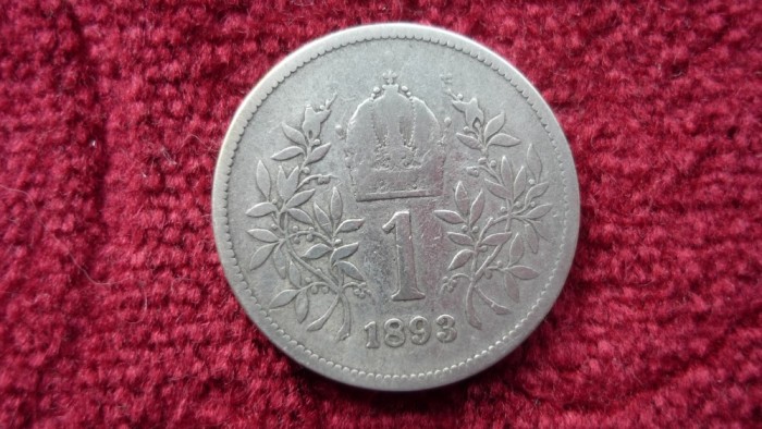 1 KORONA COROANA 1893 ARGINT *****