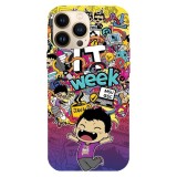 Husa compatibila cu Apple iPhone 15 Pro Max model IT week, Silicon, TPU, Viceversa, Transparent, Carcasa