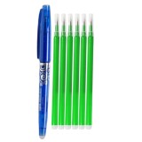 Set Pix cu Radiera Verde, 0.7mm + 6 Rezerve, Cerneala Termosensibila