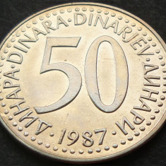 Moneda 50 DINARI - RSF YUGOSLAVIA, anul 1987 *cod 1530 = A.UNC