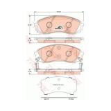 Placute frana Hyundai Hyundai H-1 / Starex, 06.1997-, H-1 Van, 10.1997-04.2008, Kia Carnival / Grand Carnival 3 (Vq), 09.2005-, TRW