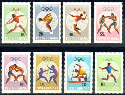 1968 LP680 serie Jocurile Olimpice Mexico 68 MNH foto