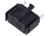 Clemă siguranţe cilindrice 5x20mm clichet neagră