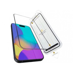 Folie de protectie pentru Apple Iphone 15 Pro, instalare usoara si rapida cu dispozitiv de potrivire automata in 30 sec, Sticla Securizata, Full Glue,
