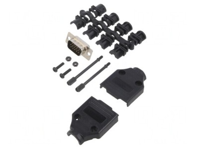 Conector D-Sub HD 15-Pin drept pentru lipire pe cablu foto