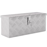 HOMCOM Cutie de Scule de 2 kg cu &Icirc;ncuietoare cu Cheie și Geantă pentru Unelte, 50x15.5x20.5 cm, Argintiu | Aosom Romania
