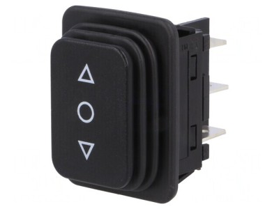 Comutator Rocker DP3T Negru 14A/250VAC foto