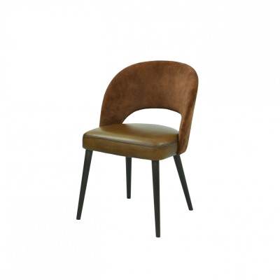 Scaun deschis la culoare din material si piele ✔ model DIXY foto