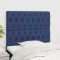 vidaXL Tăblii de pat, 2 buc, albastru, 100x7x78/88 cm, textil 3116664