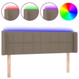 Cumpara ieftin Tablie de pat cu LED, gri taupe, 147x16x78/88 cm, textil
