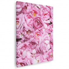 Tablou flori trandafiri roz Tablou canvas pe panza CU RAMA 50x70 cm