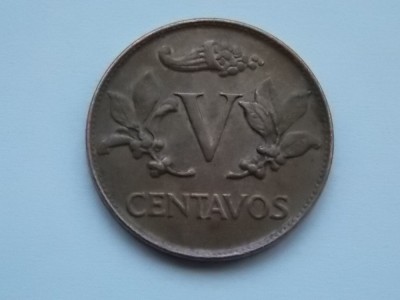 V CENTAVOS 1970 COLUMBIA foto