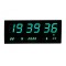 Ceas de perete elSales ELS-3615LV cu LED verde , afisare temperatura , data , alarma , format ora 12/24 ,
