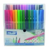 Cumpara ieftin Set 30 Carioci Multicolore MILAN, Carioci Colorate, Carioci Multicolore, Set Carioci Multicolore MILAN, Carioci Lavabile, Marker Colorat, Markere Colo