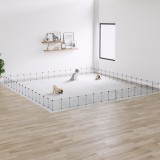Gossi cusca animale de companie cu usa 60 panouri negru 35x35 cm otel