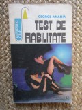 TEST DE FIABILITATE-GEORGE ANANIA, 1996, Didactica si Pedagogica