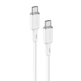 Cablu Acefast USB Tip C - USB Tip C 1,2 M, 60 W (20 V / 3 A) Alb (C2-03 Alb) C2-03-C-C WHITE