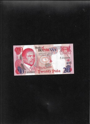 Rar! Botswana 20 pula 1982 P#10c seria132263 foto