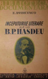 INCEPUTURILE LITERARE ALE LUI B . P . HASDEU