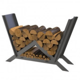 Suport pentru lemne, Krodesign Triangle KRO-1157, dimensiune 900x600x280 mm, VivaTechnix