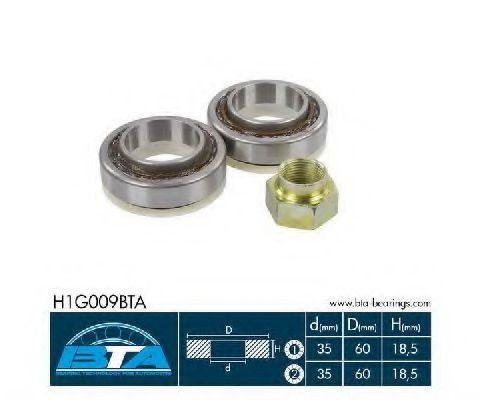 Set rulment roata FORD COURIER (F3L, F5L) (1991 - 1996) BTA H1G009BTA