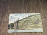 Carte poștală veche Germania &ndash; Valea Rinului cu Turnuri Medievale (cel mai probabil din perioada 1900&ndash;1940), Circulata, Printata